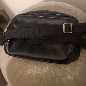 Neil Barrett Black Embossed Logo Belt Bag